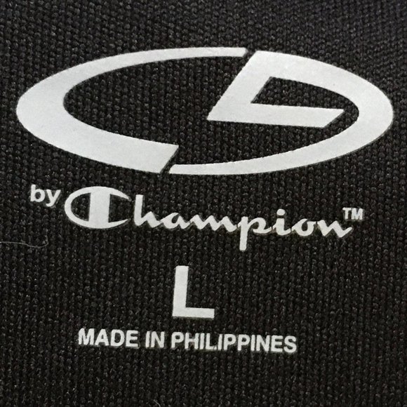 Men's Champion Active Black Shirt Large Stretch Sporty Top LG Athletic Nylon Tee - Picture 4 of 7